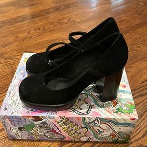 WORN ONCE, Jeffrey Campbell Mary Jane high heel black shoe. Comes with box